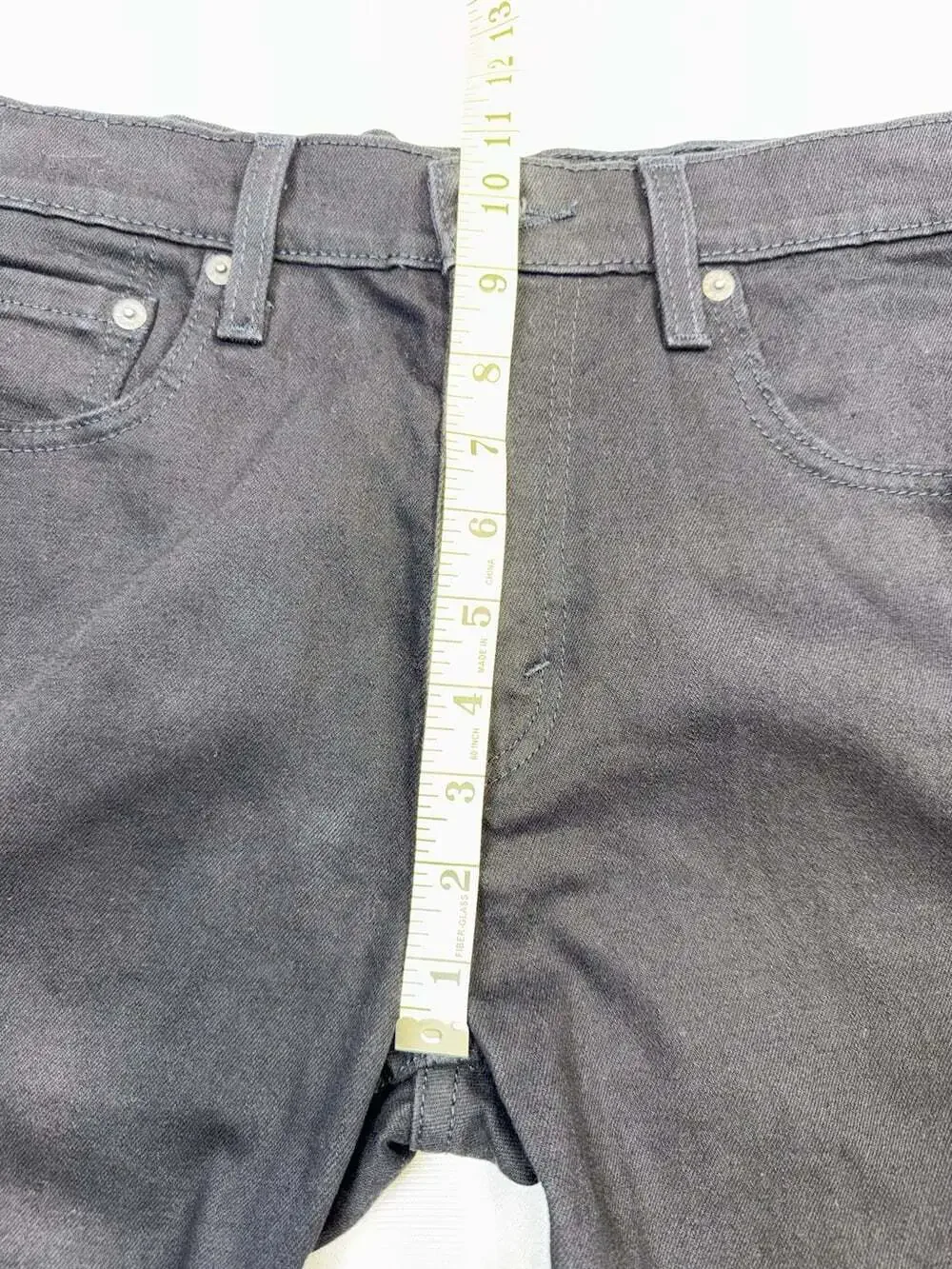 Levis 502 Regular Tapered Jeans Mens 32x30 Dark Black WaterLess Denim Pants EUC